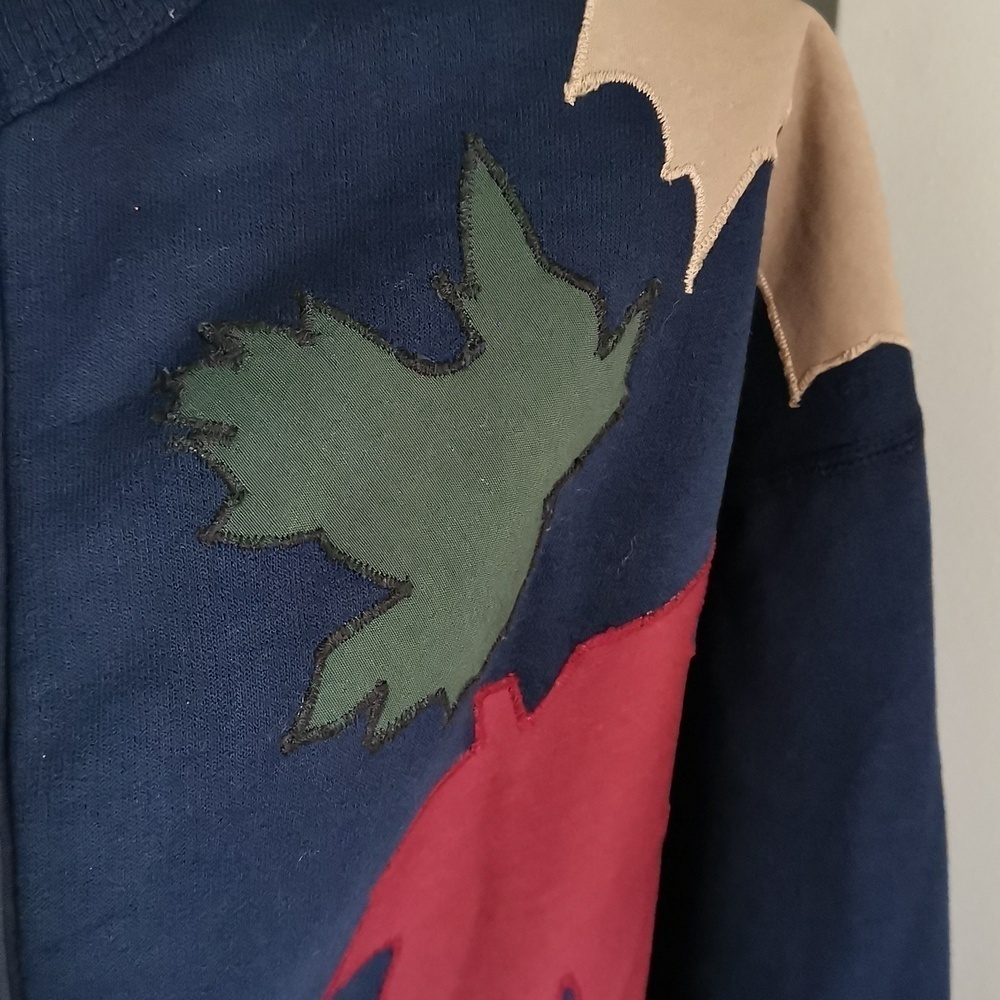 Vintage Non Fiction Tiger Brand Fall leaves  Cardigan . Size Medium. EUC - Picture 2 of 4
